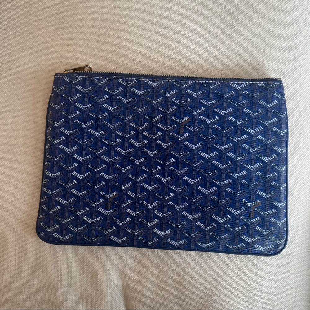Goyard Blue Patterned Clutch